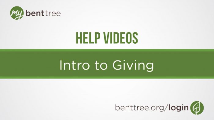 Intro to Giving | Help Videos