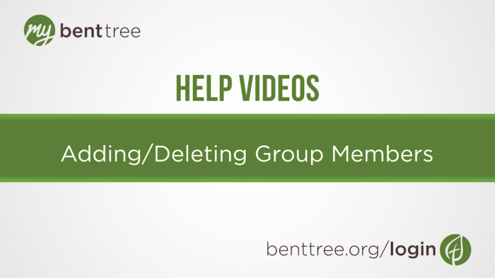 Adding / Deleting Group Members | Help Videos