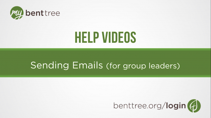 Sending Emails (for group leaders) | Help Videos